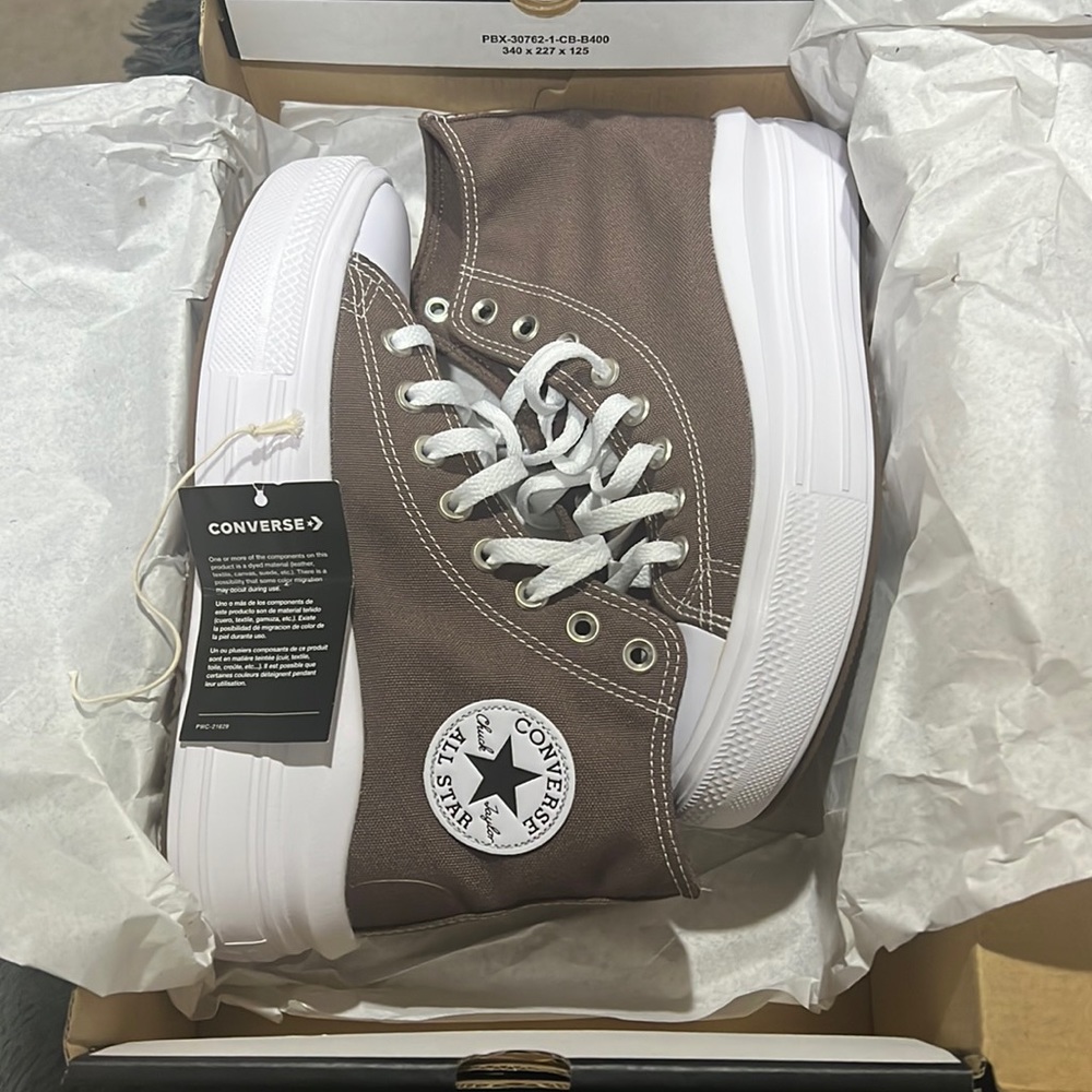 Brand New Converse Chuck Taylor All Star Move Platform Brown